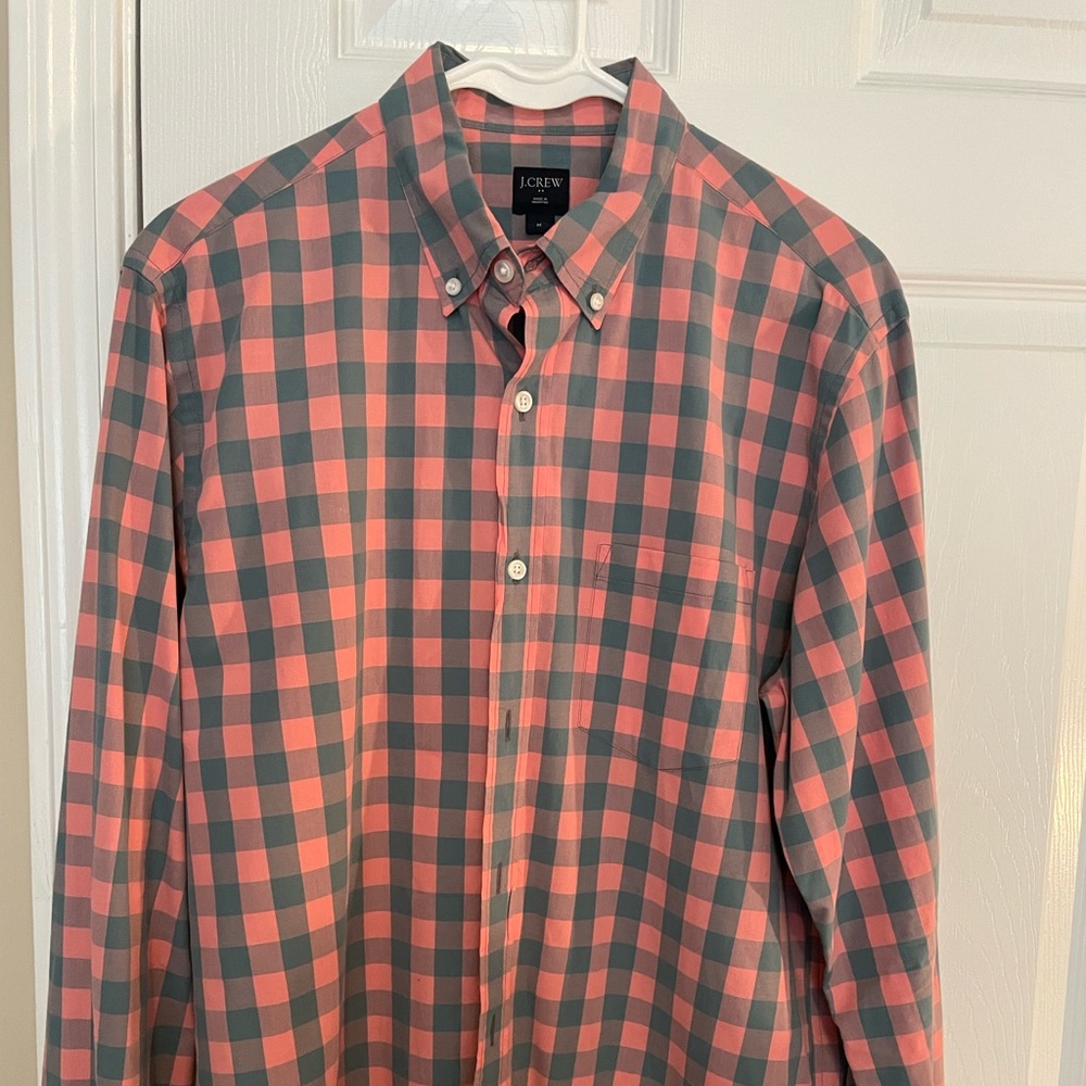 J.Crew Mens plaid shirt, size M, excellent condition